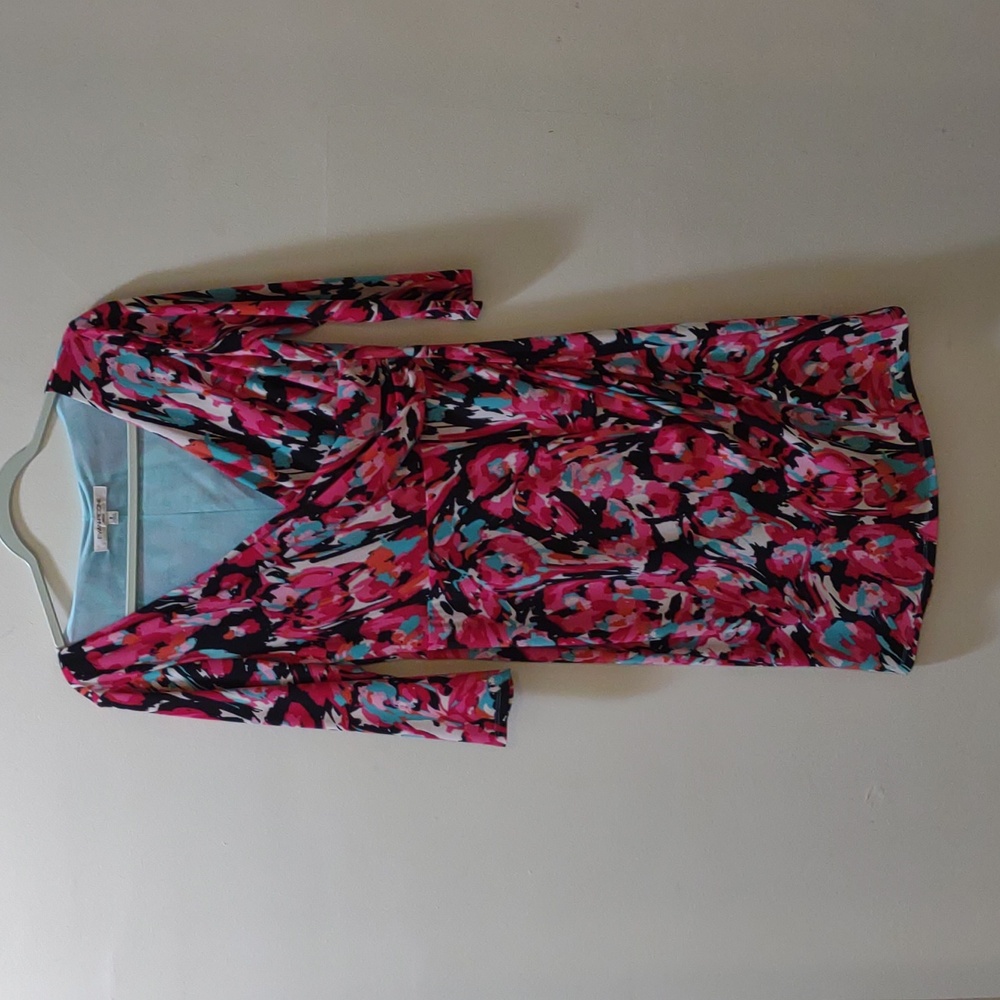 Evan Picone's Foral pattered Long Sleeve Wrap Dress